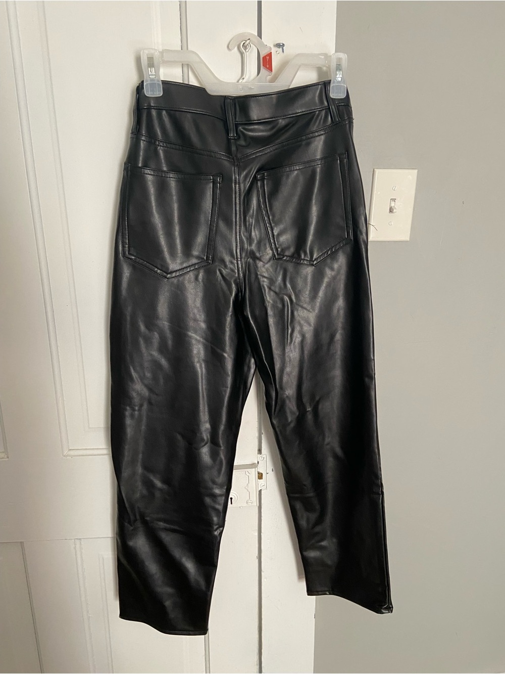 Woman’s Black Faux Leather Pants